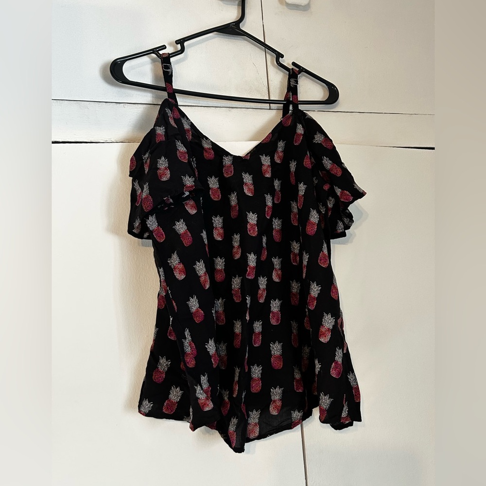 Torrid Cold Shoulder Pineapple Top